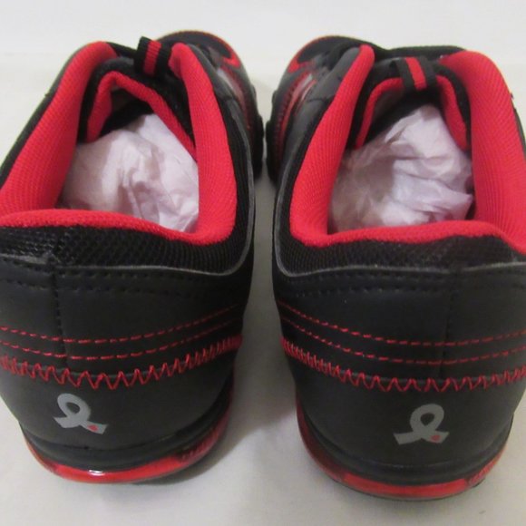 red-on-black sneakers  Sz 7 - Picture 5 of 6